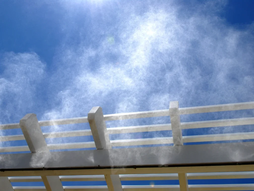 Outdoor patio misting systems